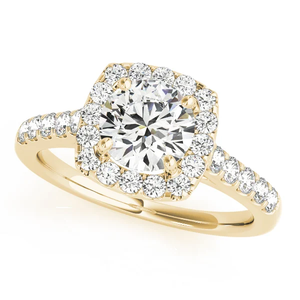 Round Diamond Engagement Ring, Cushion Halo - Image 6