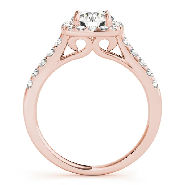Round Diamond Engagement Ring, Cushion Halo - Image 12