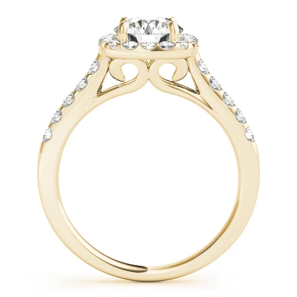 Round Diamond Engagement Ring, Cushion Halo - Image 7