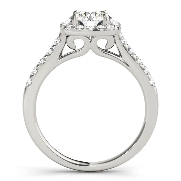 Round Diamond Engagement Ring, Cushion Halo - Image 2