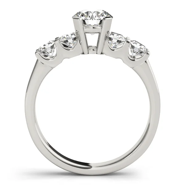 Single Row U-Prong Engagement Ring - Image 2