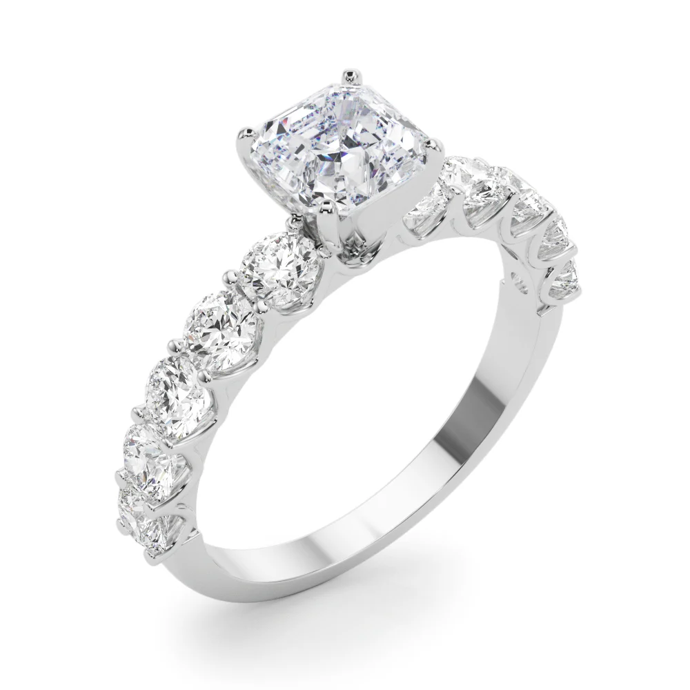 Single Row Diamond Engagement Ring - Image 100