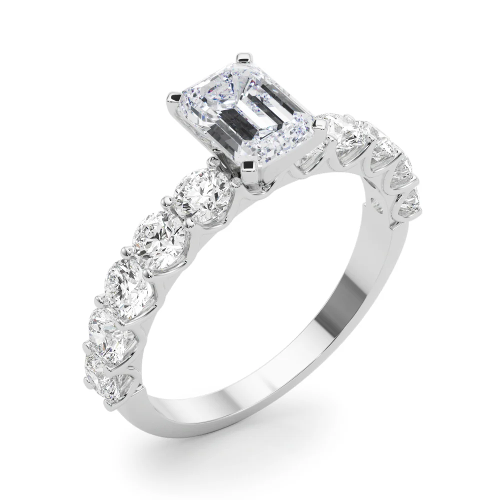 Single Row Diamond Engagement Ring - Image 16