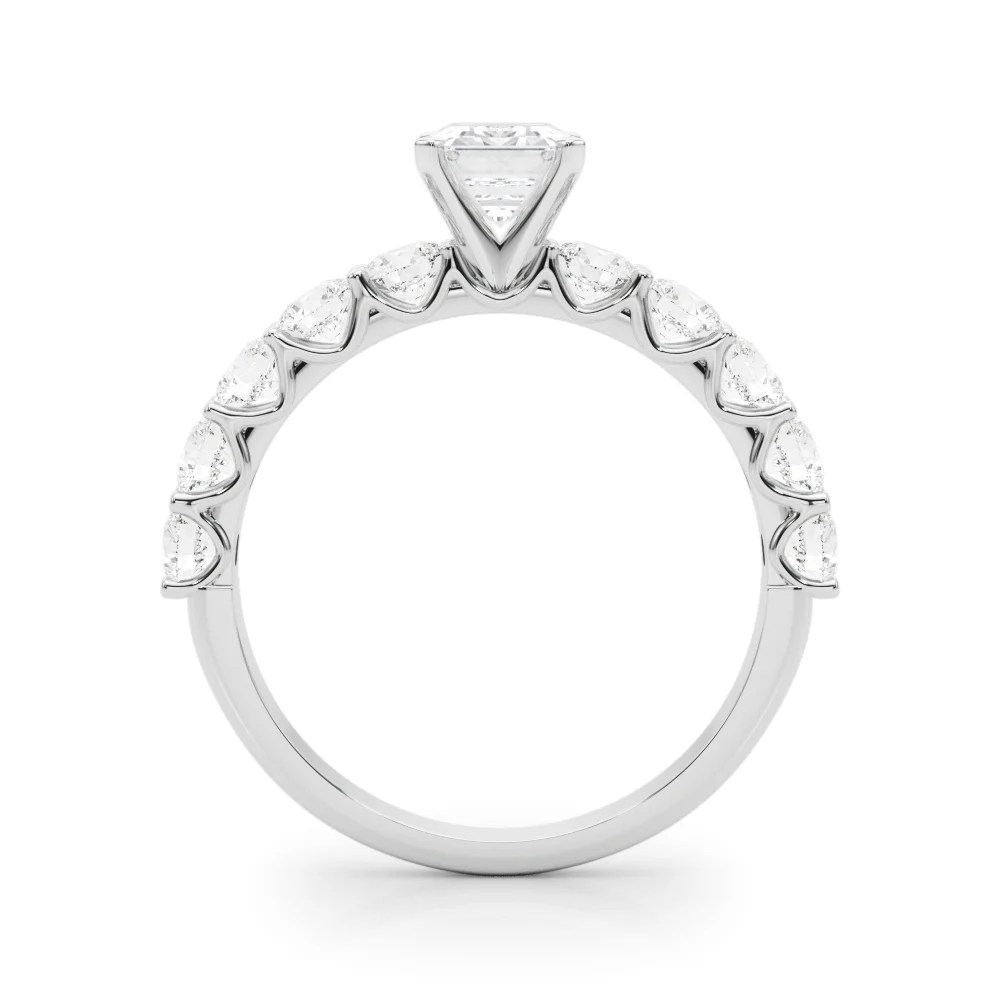 Single Row Diamond Engagement Ring - Image 14