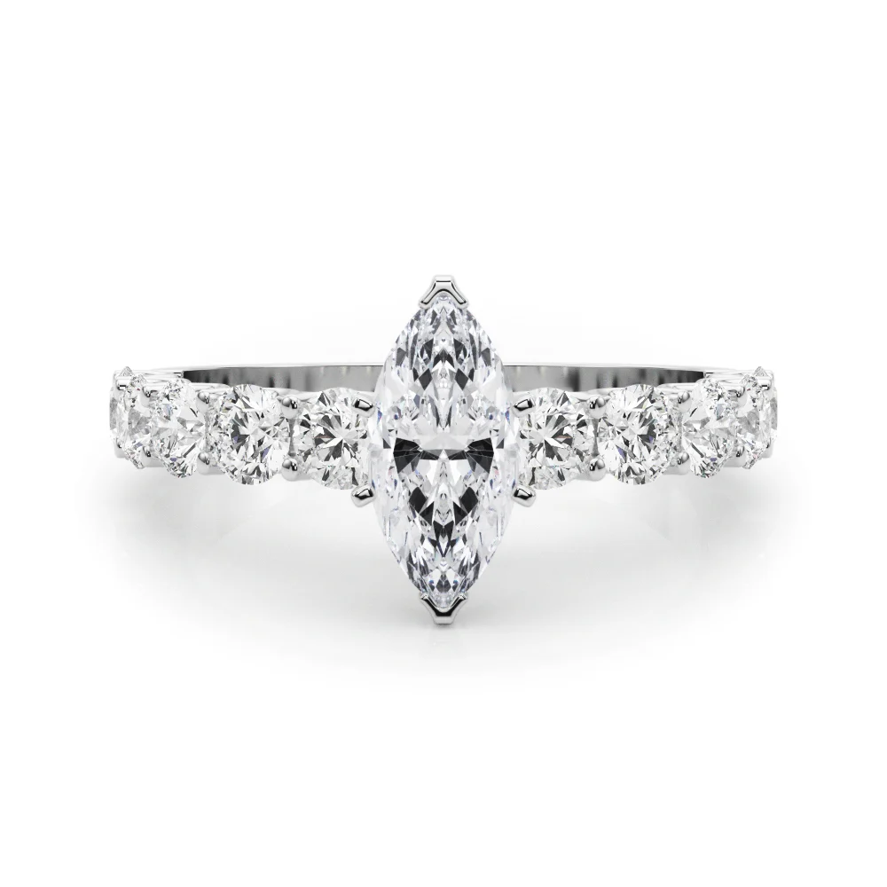Single Row Diamond Engagement Ring - Image 87
