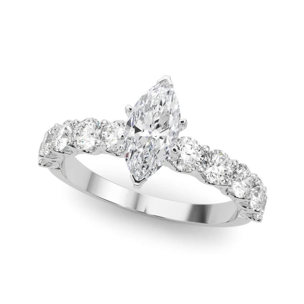 Single Row Diamond Engagement Ring - Image 85
