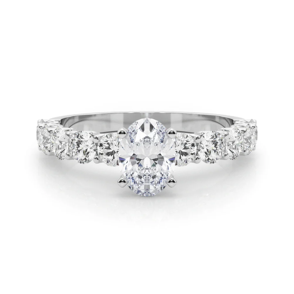 Single Row Diamond Engagement Ring - Image 39