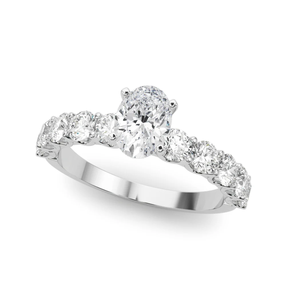 Single Row Diamond Engagement Ring - Image 37