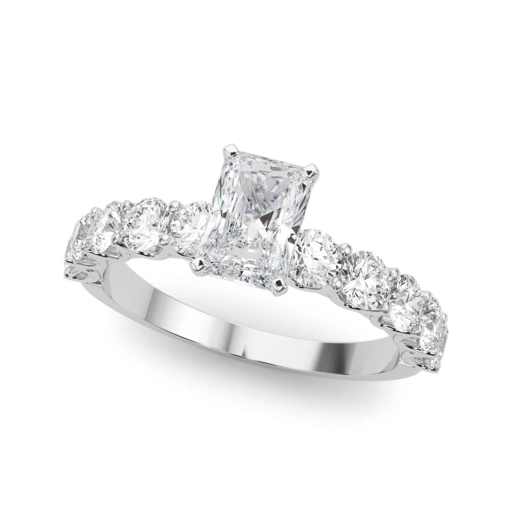 Single Row Diamond Engagement Ring - Image 25
