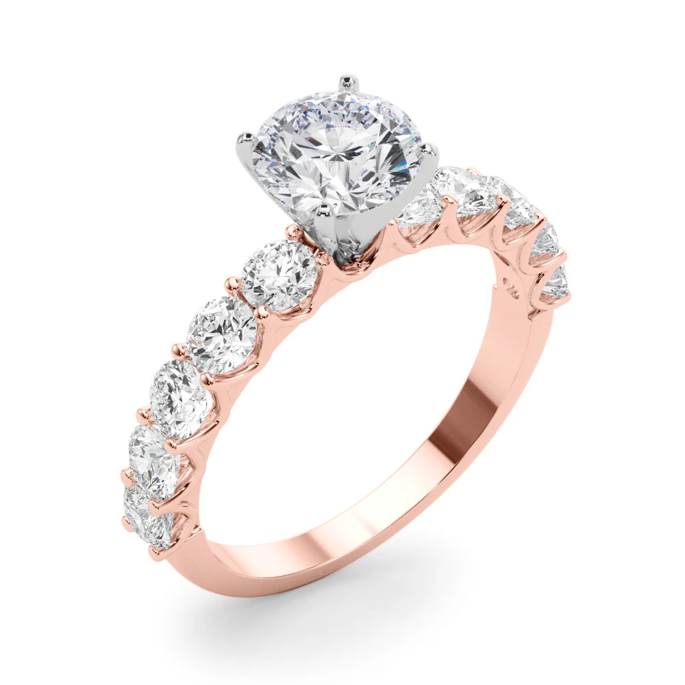 Single Row Diamond Engagement Ring - Image 12