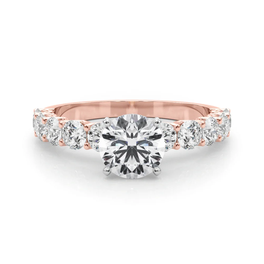 Single Row Diamond Engagement Ring - Image 11