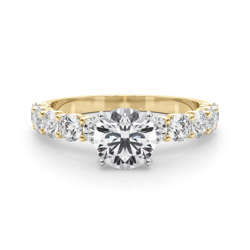Single Row Diamond Engagement Ring - Image 6