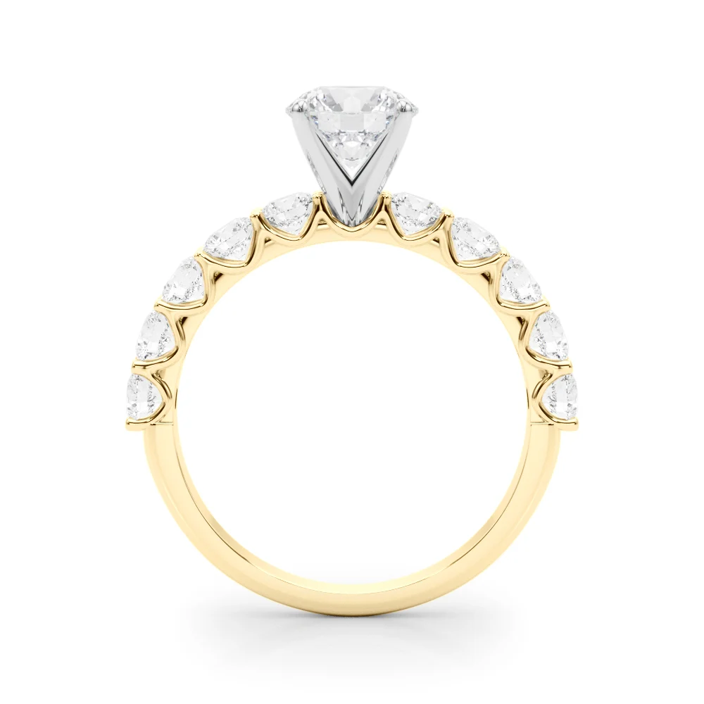 Single Row Diamond Engagement Ring - Image 7
