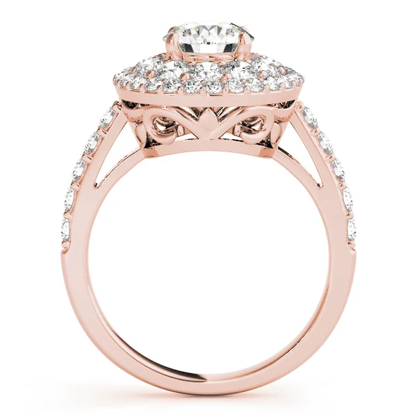 Single Row Double Halo Engagement Rings - Image 8