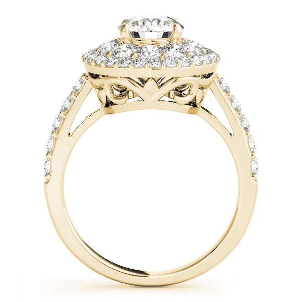 Single Row Double Halo Engagement Rings - Image 5
