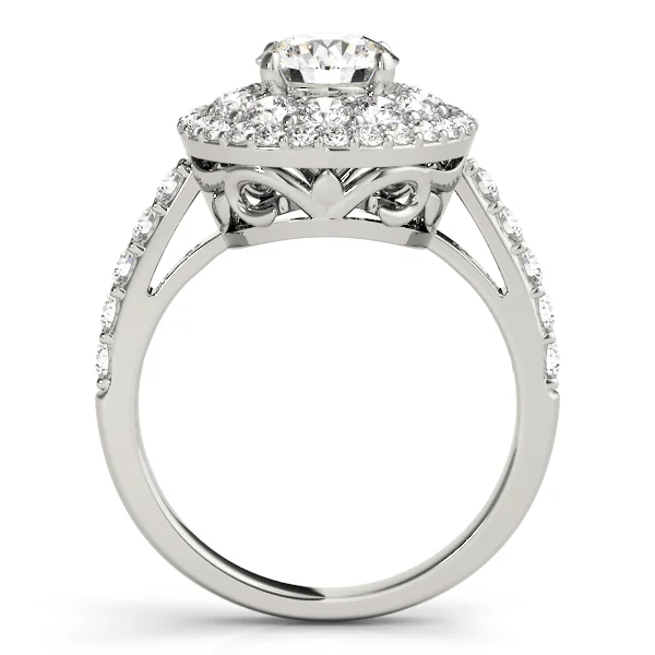 Single Row Double Halo Engagement Rings - Image 2