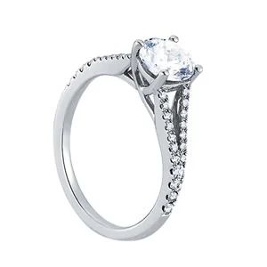 Split Shank Trellis Engagement Ring - Image 4