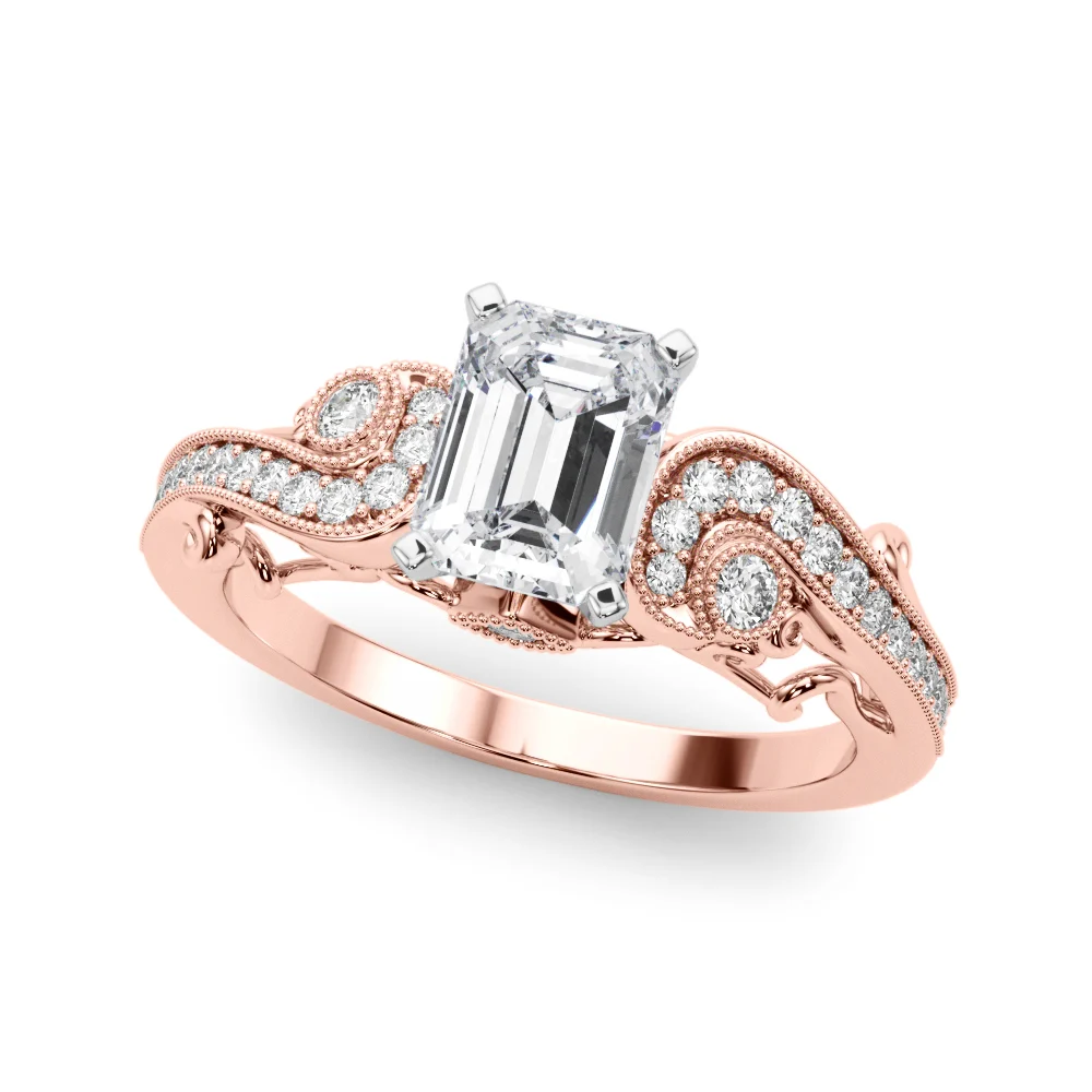 Vintage Inspired Swirling Engagement Ring - Image 21