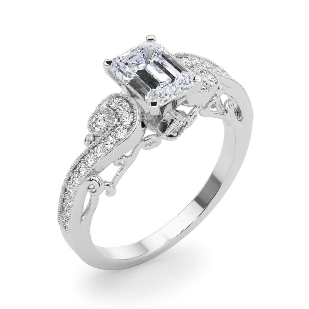 Vintage Inspired Swirling Engagement Ring - Image 16