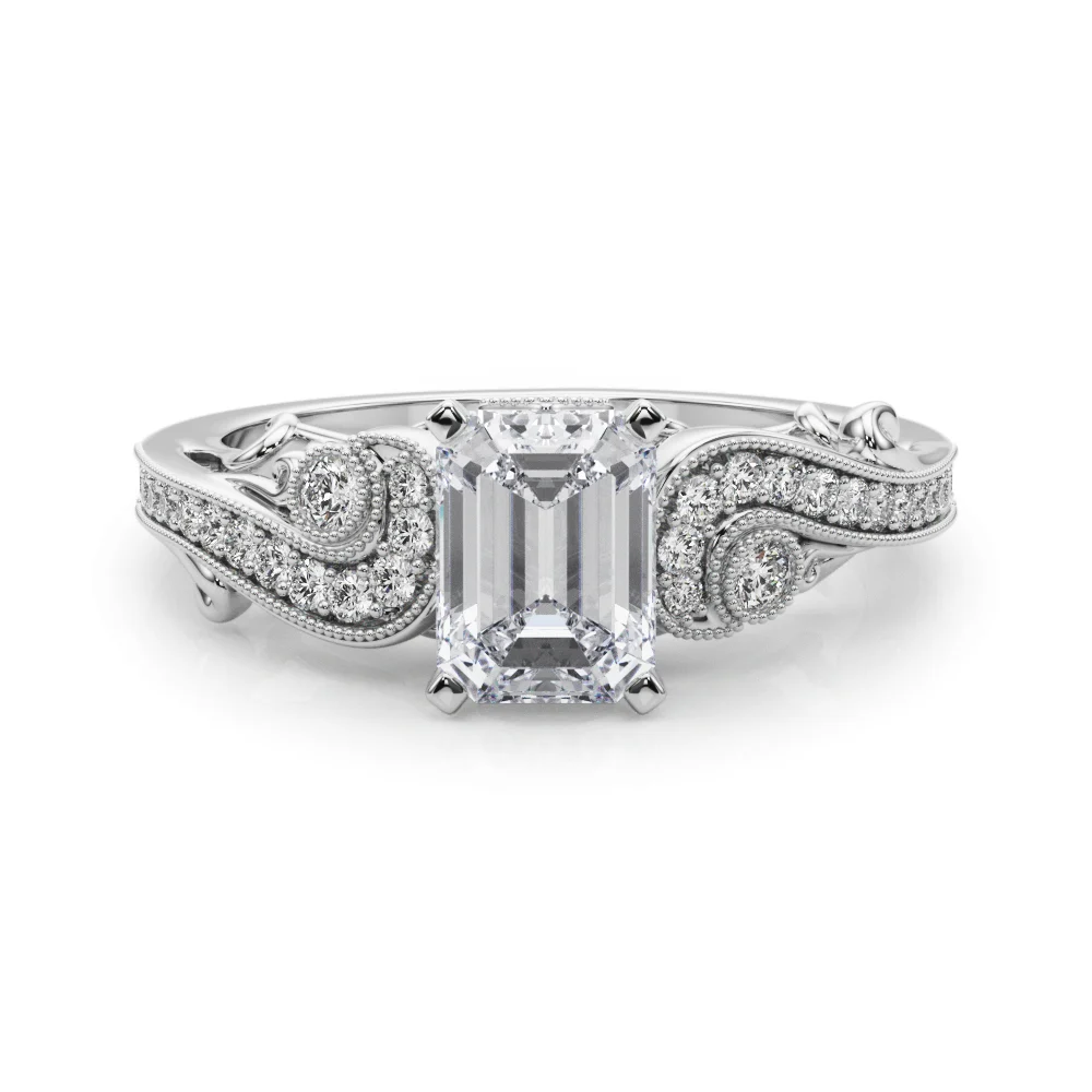 Vintage Inspired Swirling Engagement Ring - Image 15