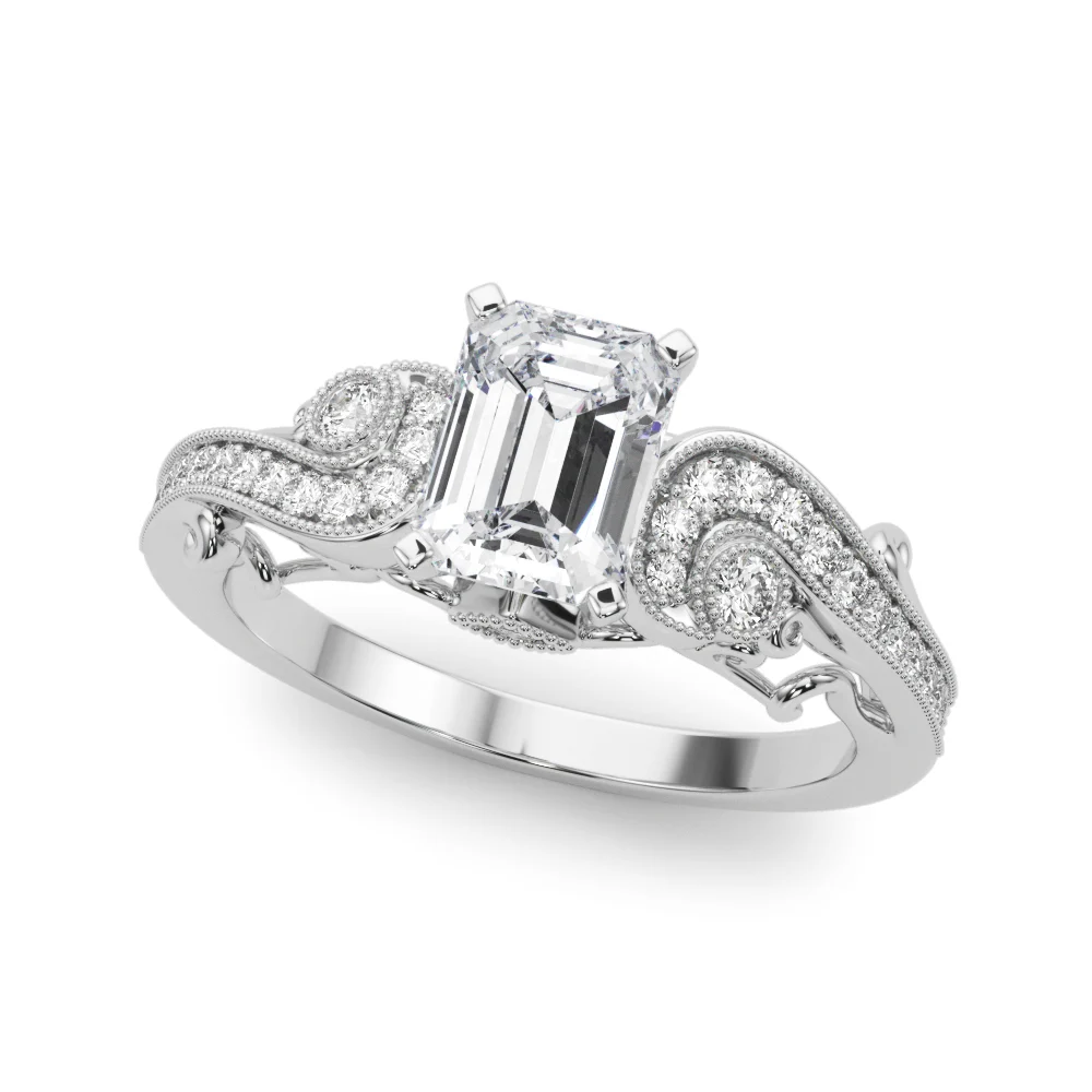 Vintage Inspired Swirling Engagement Ring - Image 13
