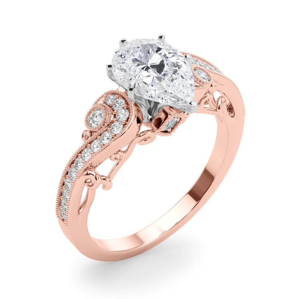 Vintage Inspired Swirling Engagement Ring - Image 84
