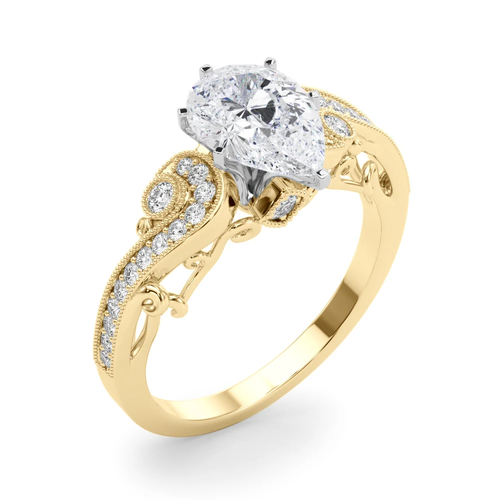 Vintage Inspired Swirling Engagement Ring - Image 80