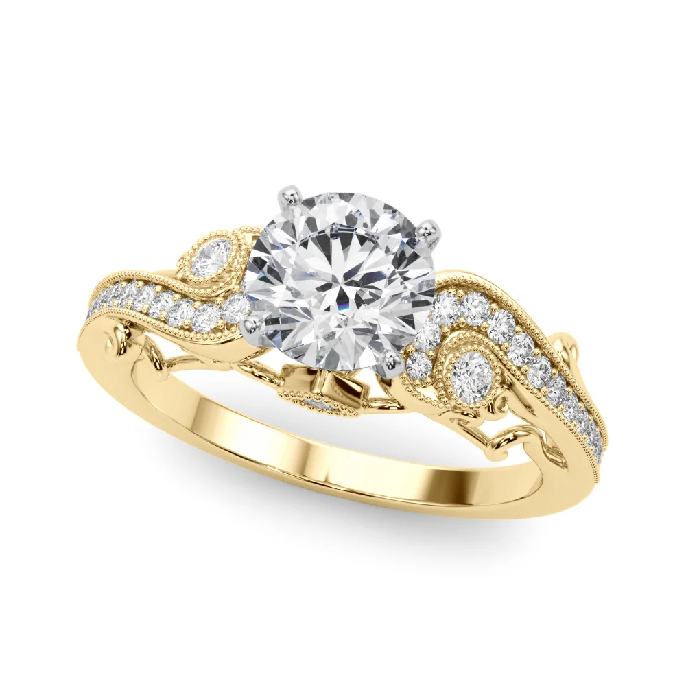 Vintage Inspired Swirling Engagement Ring - Image 5