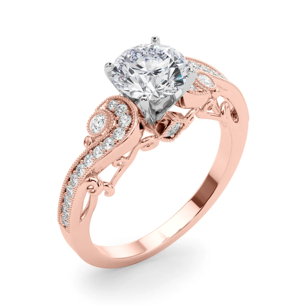 Vintage Inspired Swirling Engagement Ring - Image 12