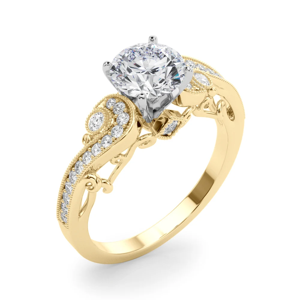 Vintage Inspired Swirling Engagement Ring - Image 8