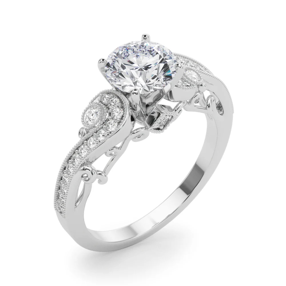 Vintage Inspired Swirling Engagement Ring - Image 4