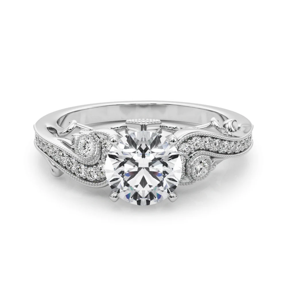 Vintage Inspired Swirling Engagement Ring - Image 3