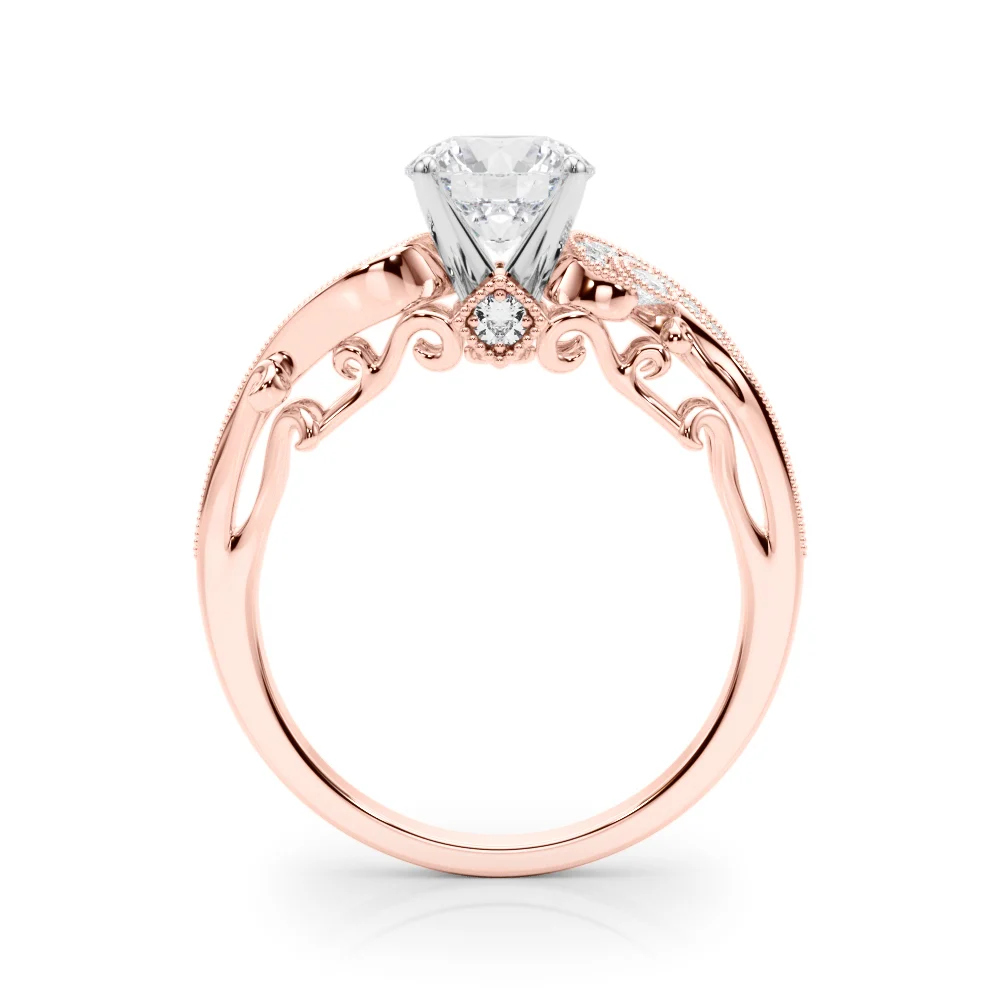 Vintage Inspired Swirling Engagement Ring - Image 10