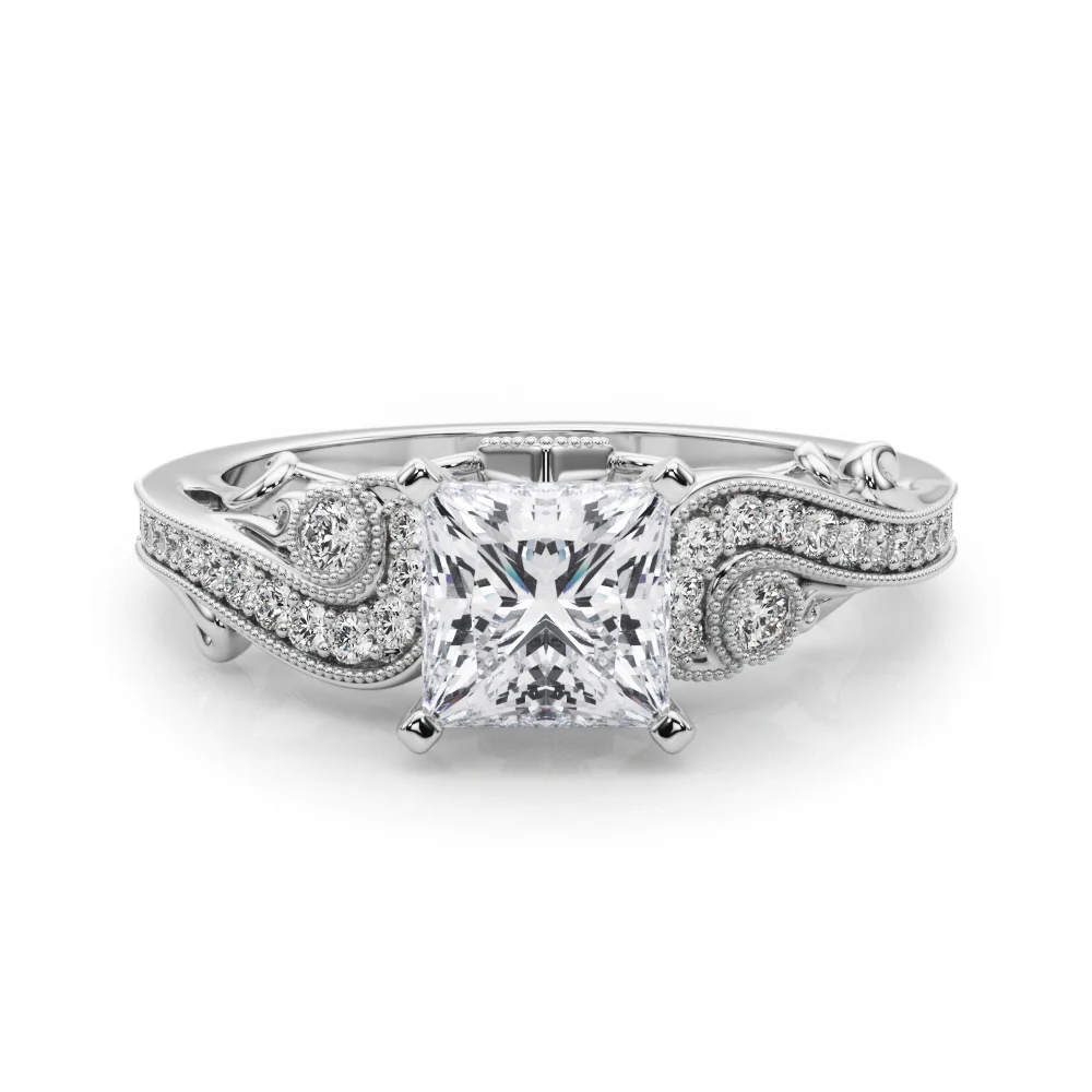 Vintage Inspired Swirling Engagement Ring - Image 63