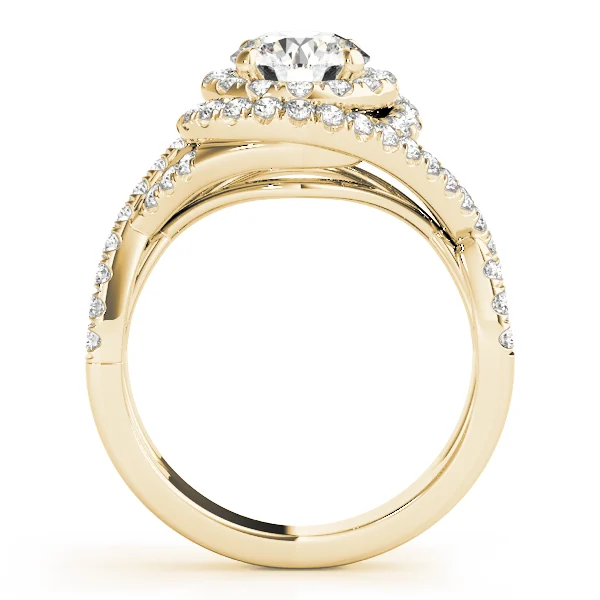 Twisted Double Halo Engagement Rings - Image 5