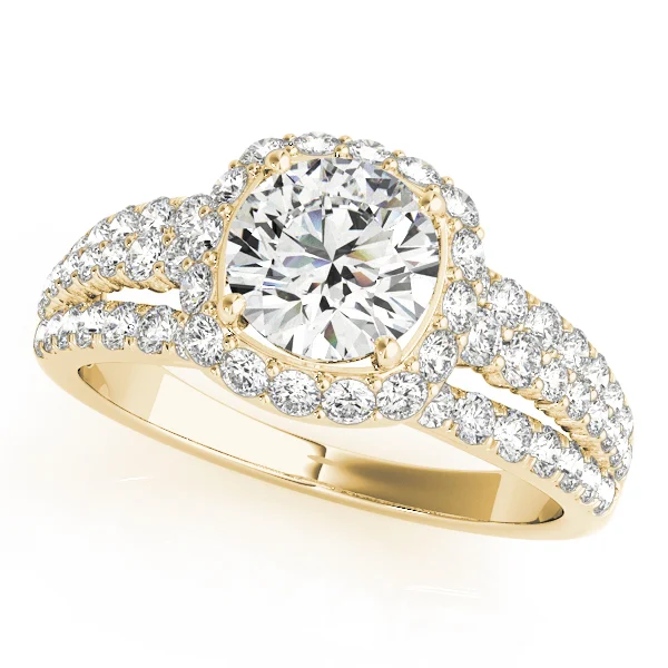 Multirow Halo Engagement Ring - Image 4