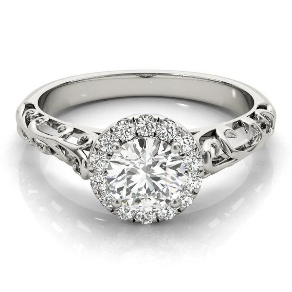 Vintage Filigree Halo Engagement Rings - Image 4