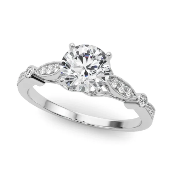 Vintage Inspired Milgrain Edge Engagement Ring