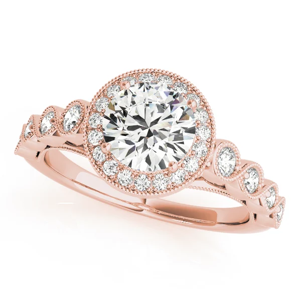 Vintage Infinity Milgrain Halo Engagement Rings - Image 7