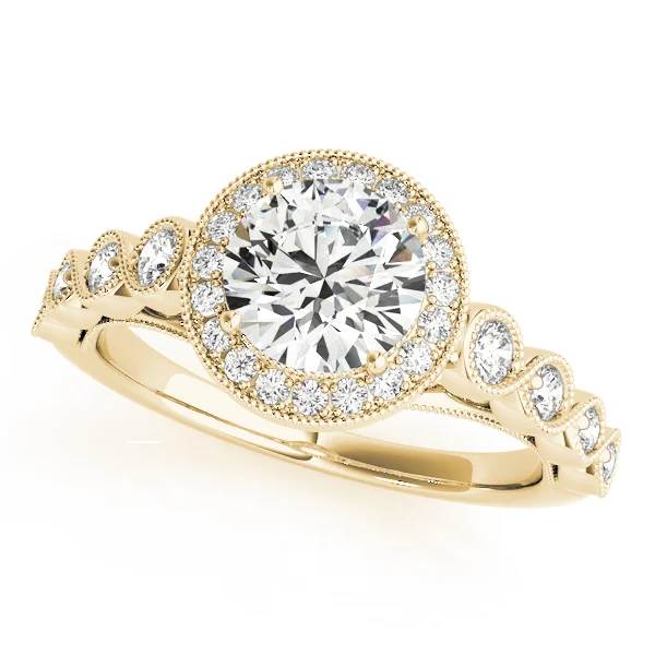 Vintage Infinity Milgrain Halo Engagement Rings - Image 4