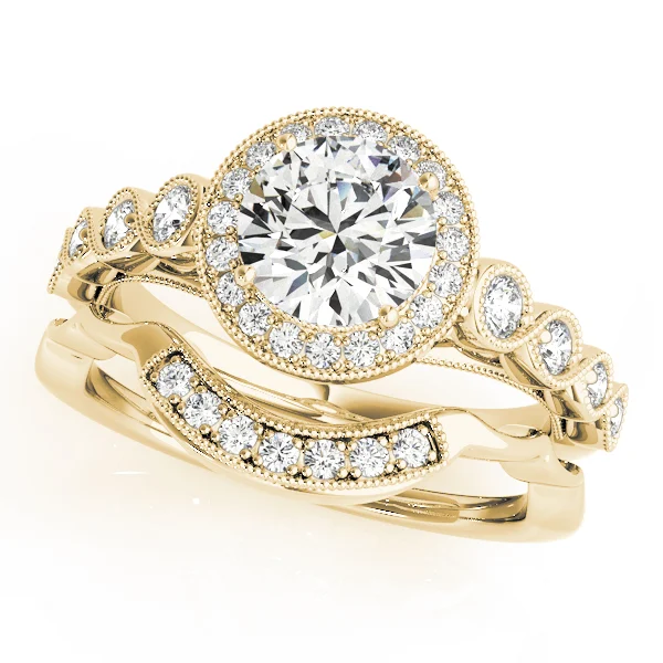 Vintage Infinity Milgrain Halo Engagement Rings - Image 6