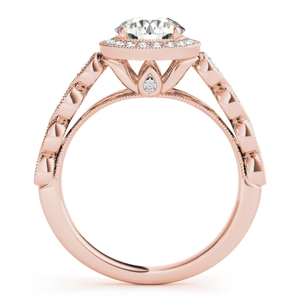 Vintage Infinity Milgrain Halo Engagement Rings - Image 8