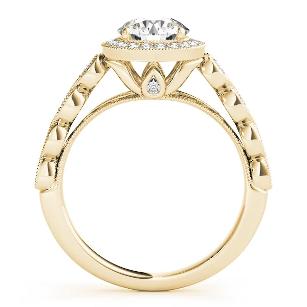 Vintage Infinity Milgrain Halo Engagement Rings - Image 5