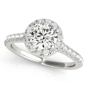 Round Halo Engagement Ring