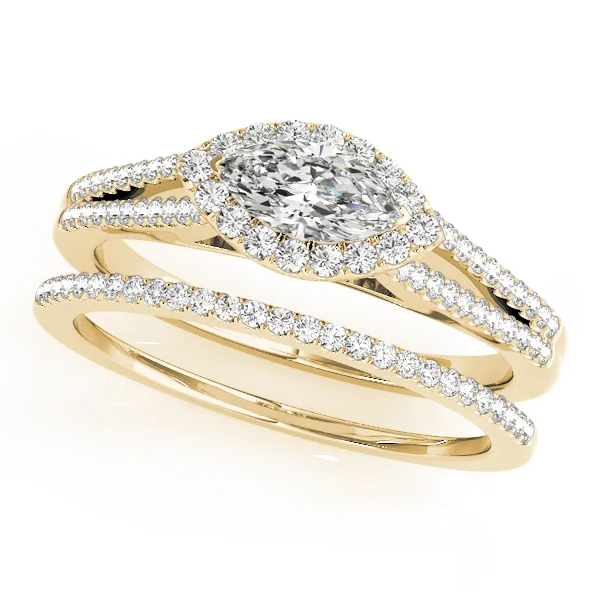 Multirow Marquise Halo Engagement Rings - Image 6