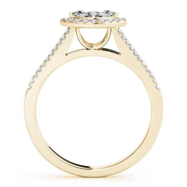 Multirow Marquise Halo Engagement Rings - Image 5