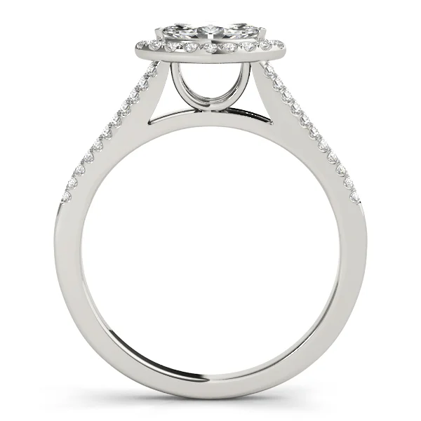 Multirow Marquise Halo Engagement Rings - Image 2