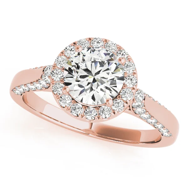 Solitaire Halo Engagement Ring - Image 7