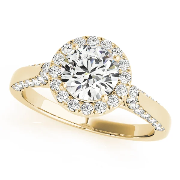 Solitaire Halo Engagement Ring - Image 4