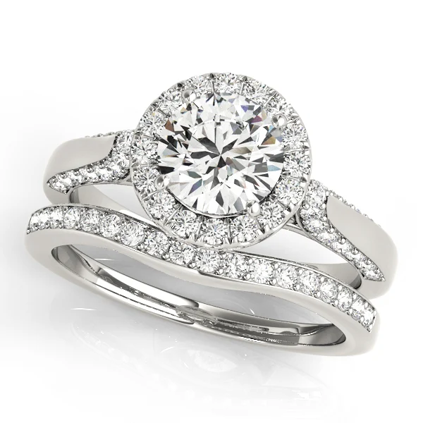 Solitaire Halo Engagement Ring - Image 3
